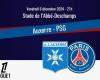 Match: Auxerre/PSG, live (0-0, MT1)