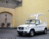 The Pope’s new wheel! His Majesty received a ‘G-Wagon Popemobile’ built especially for him, and it’s all electric