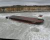 Drifting for two days, a 120-meter barge runs aground near a town in Seine-Maritime