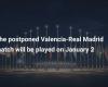 The postponed Valencia-Real Madrid match will be played on January 2