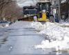 First loading of snow on Tuesday evening in Montreal