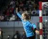 Anna Kristensen, the euphoric Danish goalkeeper who stands in front of the Blues at the Euro