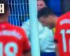 Sergio Herrera’s surreal celebration after making a save against an Espanyol player