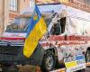 This machine-gunned ambulance will be exhibited in the country of Brest