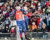 The French women second in the relay behind Germany in Hochfilzen