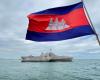 A US warship docks in Cambodia, near a base renovated by Beijing