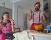 in the footsteps of two clowns in a geriatrics department in Gironde