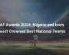 CAF Awards 2024: Nigeria and Ivory Coast Crowned Best National Teams