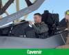 A pilot from Florennes air base at the controls of the first flight of a Belgian F-35 in Arizona