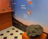 A 105 kilo meteorite on display at the Angers natural sciences museum