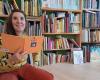 Laetitia Cador plays, reads and dances with the books for the 30th anniversary of Editions du Rouergue in Rodezs