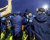 the brilliant joy of the Saint Brieuc locker room after the feat against Le Havre