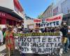 a solidarity march in support of Mayotte in the streets of Saint-Denis