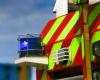 An apartment burned after mortar fire in the Villeneuve district of Grenoble