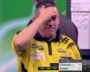 Watch embarrassing moment darts star miscounts and wrongly celebrates before crashing out in second round