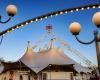 The Arlette Gruss circus tent is set up in Bordeaux for a month