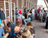 at Mayotte airport, hundreds of people try to get a place on a plane to leave the archipelago