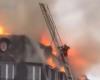 Images of the impressive fire which ravaged a building near Saint-Lazare station in Paris