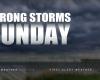 Cloudy with showers today, a few strong storms expected Sunday