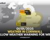 01/01/2025 – Weather in Cornwall – Yellow Weather Warning For Wind