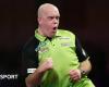 Michael van Gerwen defeats Callan Rydz to set up semi-final against Chris Dobey