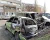 more than 60 cars burned, according to police