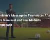 Message from Vinicius to his teammates after his expulsion and return from Real Madrid