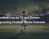 Live Football on TV and Streaming: Preview of Upcoming Football Shows