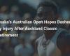 Osaka’s Australian Open hopes dashed by injury after retirement at Auckland Classic