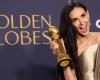 the moving speech of Demi Moore, crowned best actress at the 2025 Golden Globes