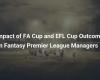 Impact of FA Cup and EFL Cup results on Fantasy Premier League managers