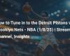 How to watch the game between the Detroit Pistons and the Brooklyn Nets – NBA (1/8/25)