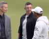 Tiger Woods smashes the SoFi Center camera and impresses McIlroy!