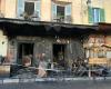 Fire in a bar in downtown Bastia