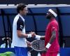 Arthur Rinderknech loses in five sets to Frances Tiafoe in the first round of the Australian Open