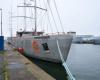 The sailboat Perseverance under maintenance in Lorient