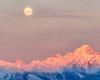 The “full wolf moon” appeared in Switzerland