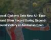 Novak Djokovic sets new all-time Grand Slam record in Australian Open second round victory