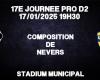 Pro D2 Brive – Nevers: Composition of the USON