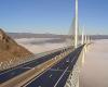 Bewitching spectacle: the Millau viaduct plunged into a setting of clouds this January 16, 2025