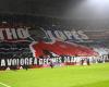 the Ultras' tribute to Lopes and Caqueret