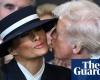 Melania’s hat stops Donald Trump kissing her at inauguration ceremony – video | Donald Trump inauguration