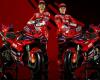 Francesco Bagnaia and Marc Marquez appear with the Ducati GP25