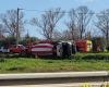 a top truck overturns near Bastia airport