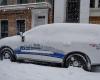 A rare layer of snow covers New Orleans