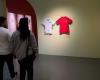 Morocco team jerseys on display at the Centraal Museum for MOḌA