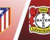 The official lineup of Atletico Madrid and Bayer Leverkusen in the Champions League