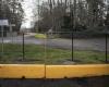 A criticized fence on the Canadian-American border