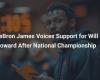 LeBron James expresses support for Will Howard after national championship