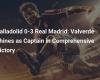 Valladolid 0-3 Real Madrid: Valverde shines as captain in crushing win